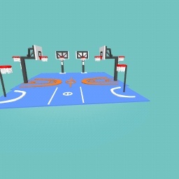 netball court and basketball court