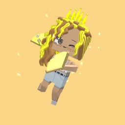 The girl with two fans