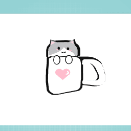 cute cat in coffe cup!!