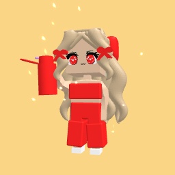 Chic red summer girl