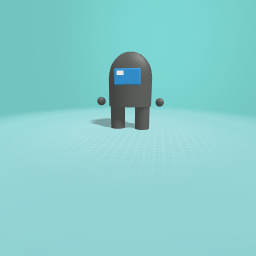 3D black among us character!!!!