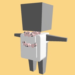 White square backpack… with newborn loaves!