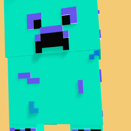 Minecraft creeper blue by (me and the design GreenCreeps hanew eh)