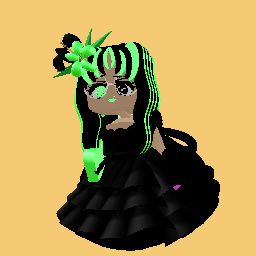 green  and black girl