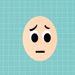 worried/embarrassed face