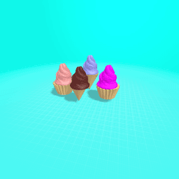 ice cream and cup cakes