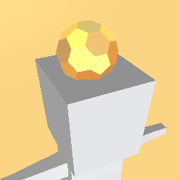 Real golden soccer ball in your head
