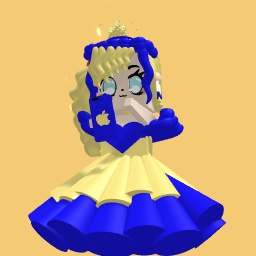 Pale yellow and dark blue princess