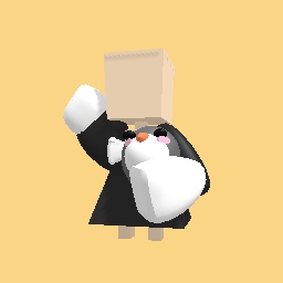 Holding penguin dress