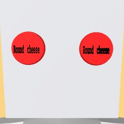 Red round cheese eyes