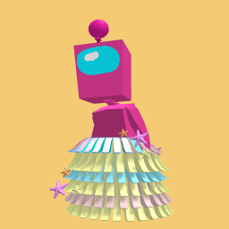 Pink among us character 