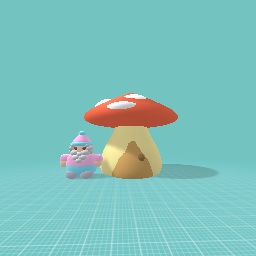 A gnome and his mushroom house