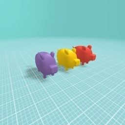 Three pigs same size