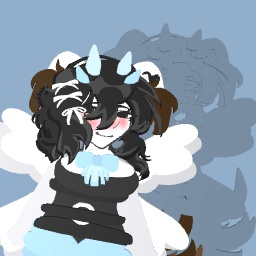 Nori in her Angel Pup fit, but I drew it!