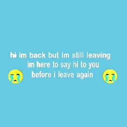 i will leave again