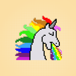 CuTe uniii but its barfing ranibow UwU