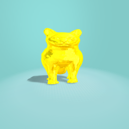 Golden fat gient cat