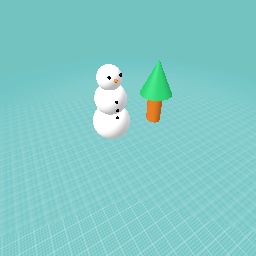 Snowman and Tree
