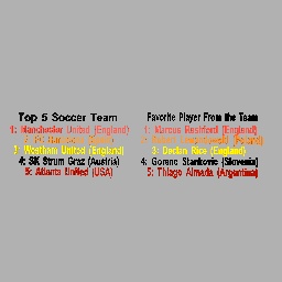 My top 5 favorite soccer teams and players