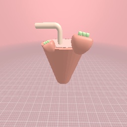 Peachy/strawberry milkshake