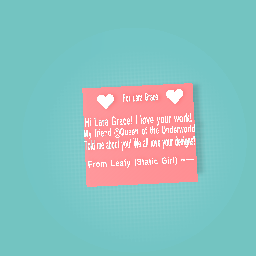 To Lara Grace!