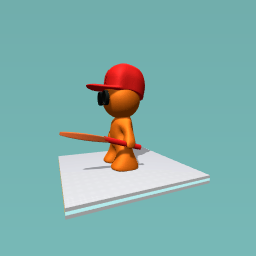 Baseball playing orange