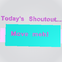 Today's shoutout is......