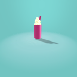 Strawberry drink with whipped cream