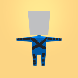 BLUE SHIRT WITH BLACK SPOTS