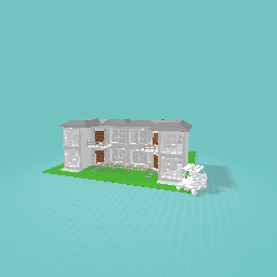 Four apartment house with pool in back