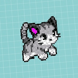 Cute kitten pixel art