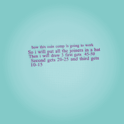 Coin comp is going to work