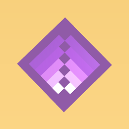 The 3D purple diamond