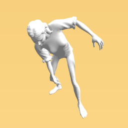 Lady getting ready to fight