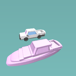 Boat and car