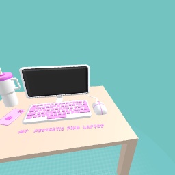 Aesthetic pink laptop