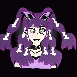 Purple kitty girl