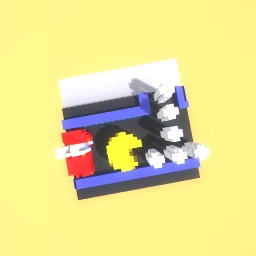 Pac-Man been chased by a ghost