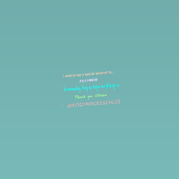 A special shoutout to...