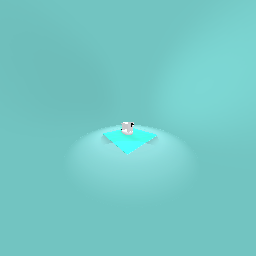 A sheep with a water thing