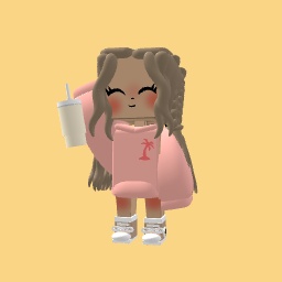 Cute slay pink palm puff with a stanly