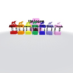 Rainbows unicorn fruit store