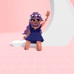 3d girl on the moon