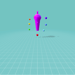 A BIG PINK LOLIPOP AND COLOURFUL SPRINKLES FALLING DOWN