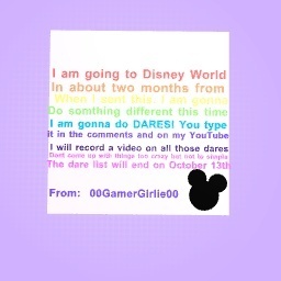 Disney World DARES