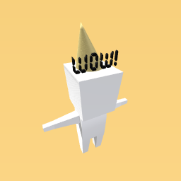 "wow" party hat