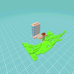 person walking into a building