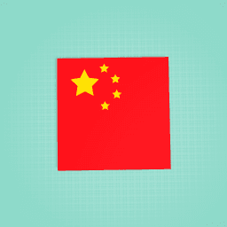 Chinese Flag with ocean