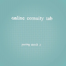 online comunity tab