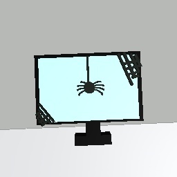 What did the spider do to the computer?